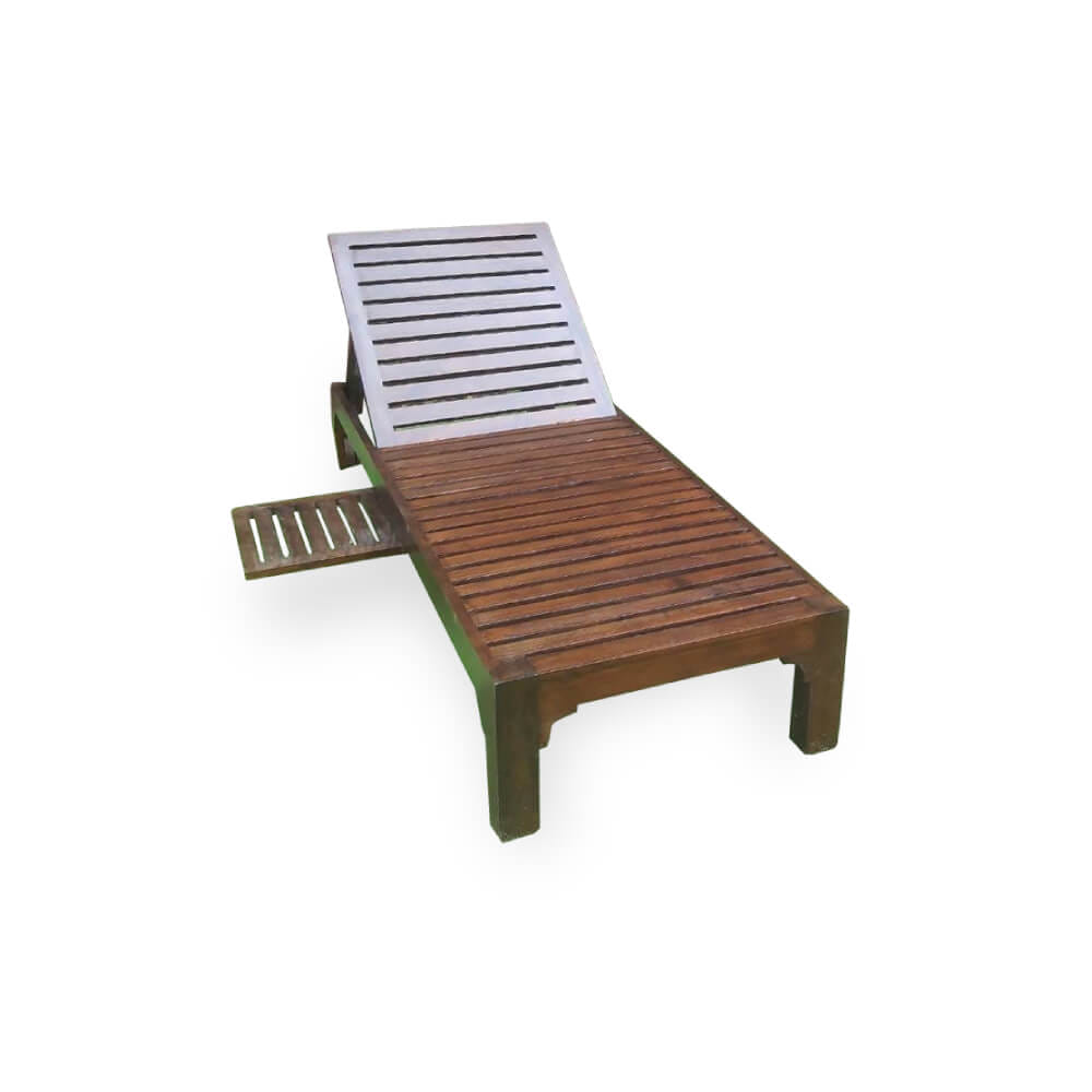 เตียงริมสระ ไม้สัก PAREENA DECOR รุ่น TEAK WOOD เตียงอาบแดด - สีโอ๊ค_0